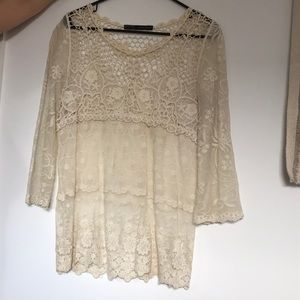 Lace sheer top